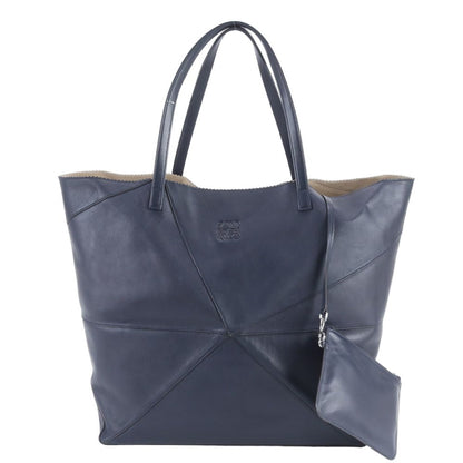 Loewe Anagram Origami Tote Shoulder Hand Leather Navy