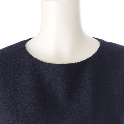 Chanel 96P Wool Coco Button Tweed Sleeveless Dress P06304 Navy 38