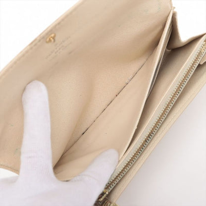 Louis Vuitton Damier Azure Portefeuille Sarah Long Wallet N61735 Ivory Made In