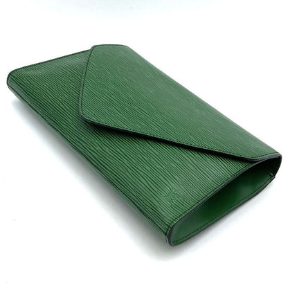 Louis Vuitton Art Deco M52644 Clutch Bag Second Bag Green Epi Leather Women Men