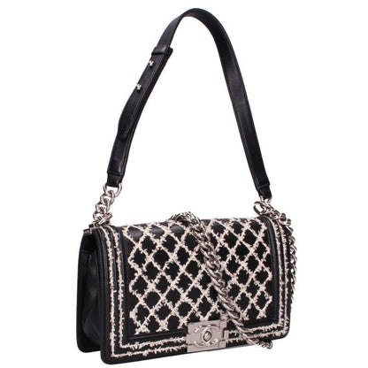 Chanel A67086 Boy Chanel 25 Lambskin Sequin Chain Shoulder Bag Women 25