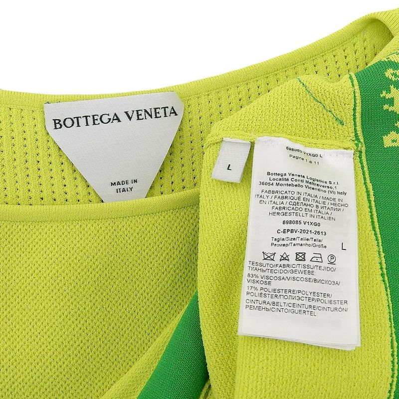 Bottega Veneta 21ss 2021 Runway Item 698085 Square Neck Pleated Mini Dress L