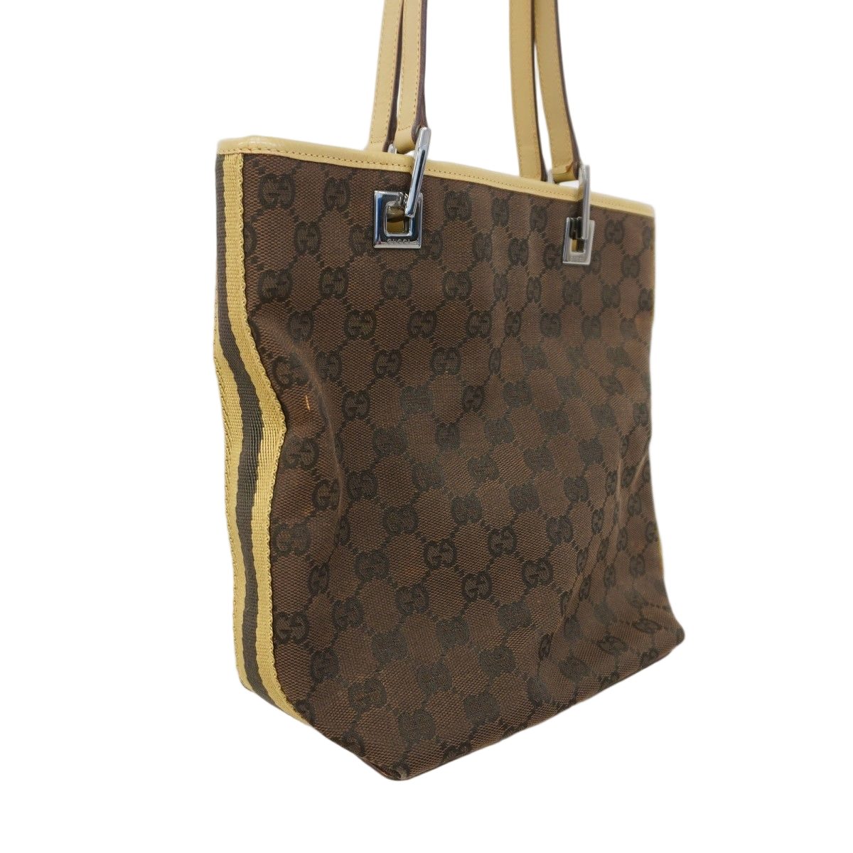 Gucci Tote GG Canvas Brown Silver — view 2