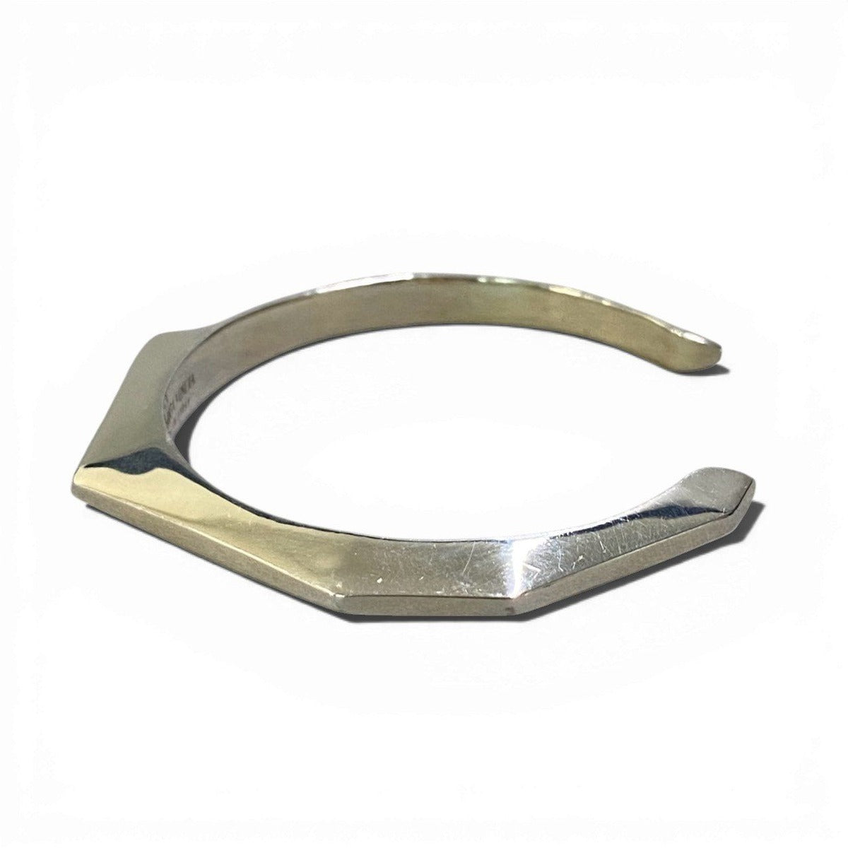 Bottega Veneta Facet Calf Bangle Silver Bracelet — view 2