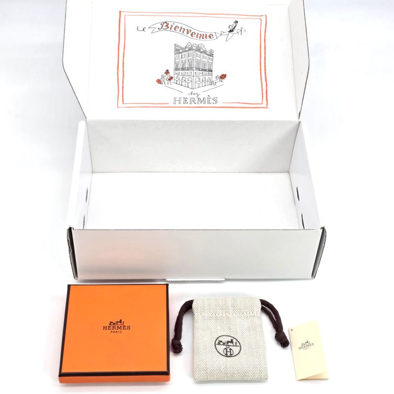 Hermes Charnières PM Necklace Swift Leather Gold-tone Metal Length 405cm