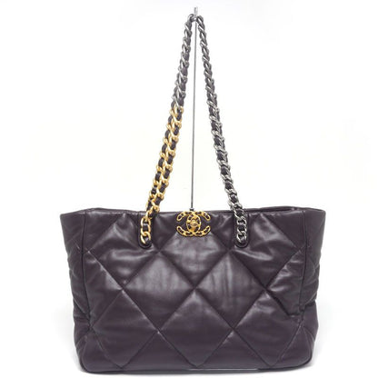 Chanel 19 Dizneuf Chain Tote Bag Dark Brown Matelasse