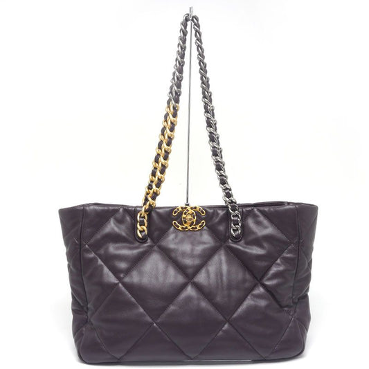 Chanel 19 Dizneuf Chain Tote Bag Dark Brown Matelasse