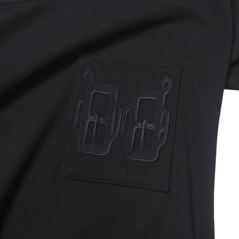 Hermes Dress Size 34 Short Sleeves Pockets Embroidery Cut And Sewn Made In