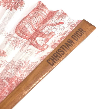DIOR Miscellaneous Goods Twirldujuy Fan Wood Orange