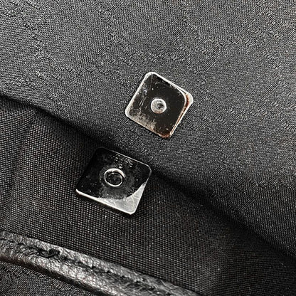 Gucci Shoulder Bag 374414 GG Canvas And Leather Black