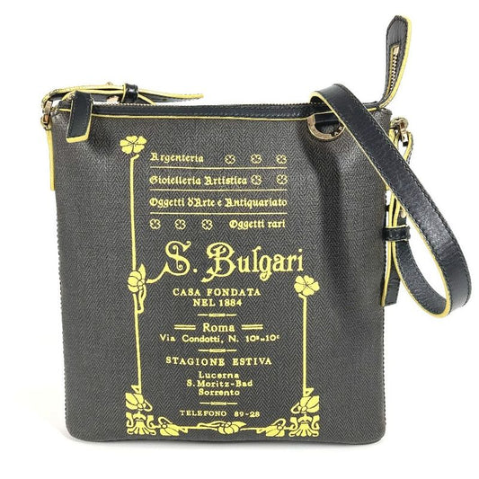 Bvlgari Bulgari Shoulder Bag Sbulgari Logo Pvc/leather Gray