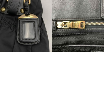 Prada Handbag Tote Shoulder Bag 2way Nylon Black Women