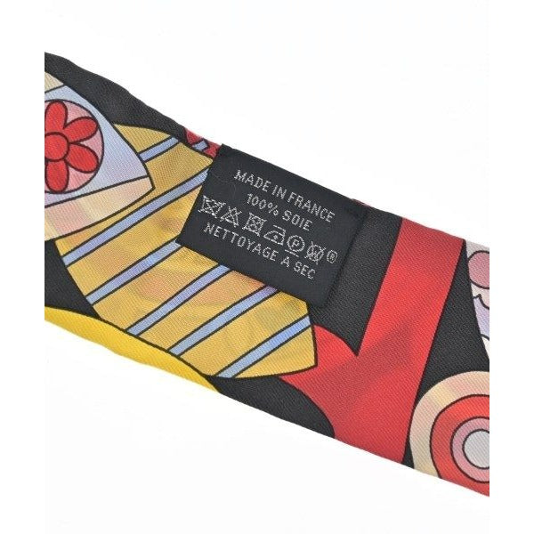 Hermes Bandana Scarf Silk Red Yellow Pink — view 6