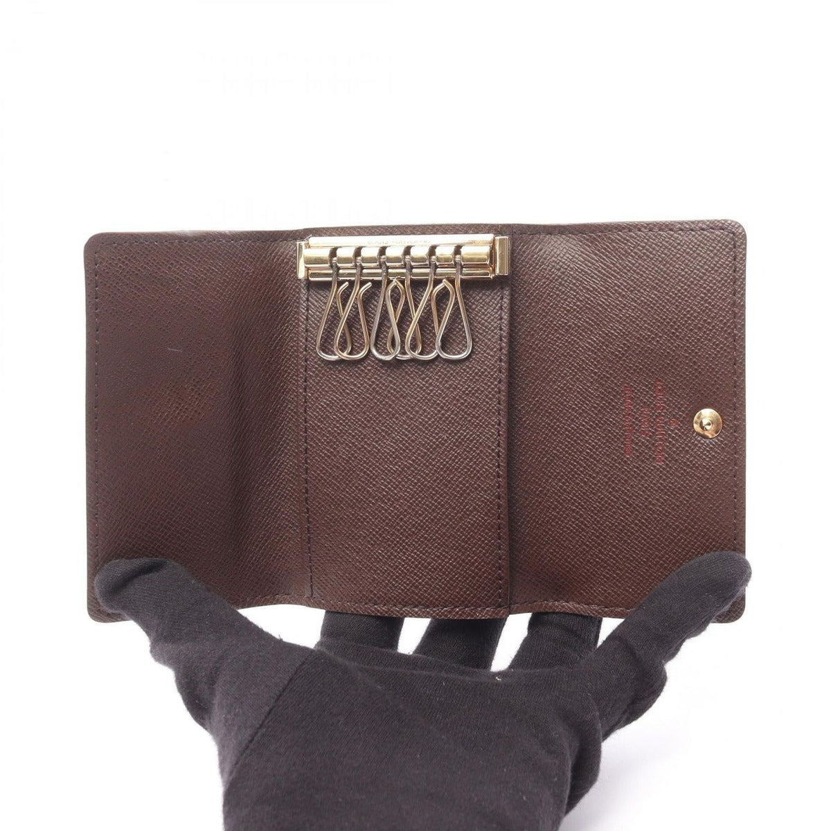 Louis Vuitton Key Case Multicles 6 Canvas Holder Ebene Brown — view 3