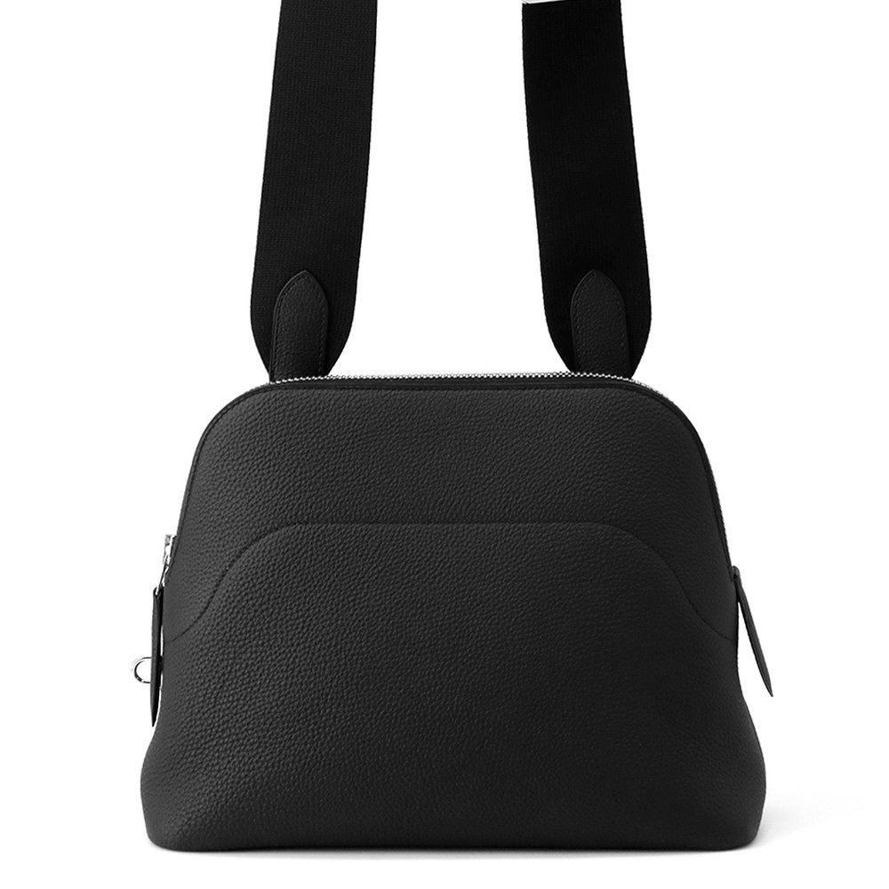 Hermes Shoulder Bag Bolide Messenger Black Silver Togo