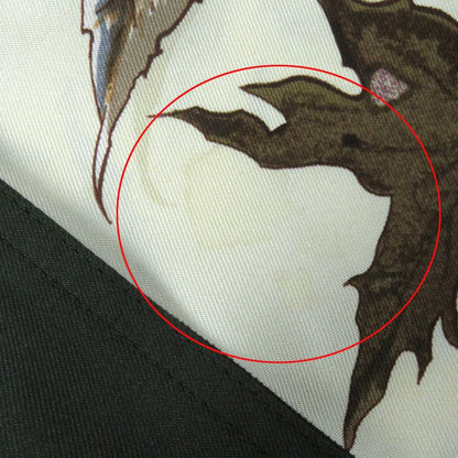 Hermes Vintage Tourbillon Swirls 100% Silk Margiela Period Fallen Leaves Long