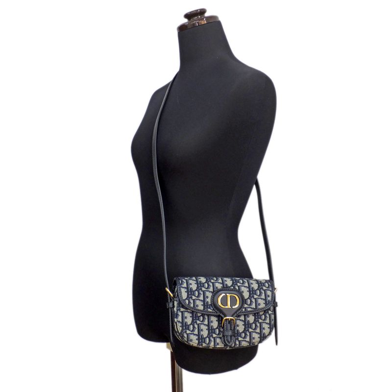 Dior Bobby Oblique Peacock Mini Shoulder Bag Gold Hardware CD Logo