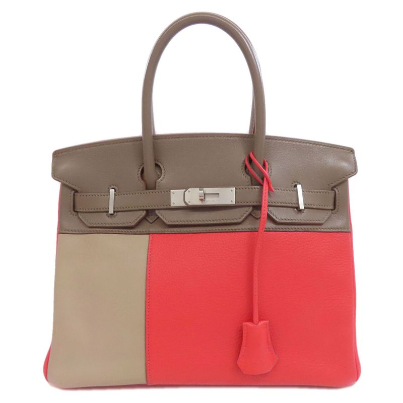 Hermes Birkin 30 Cazac Silver Hardware Handbag Taurillon Swift Women