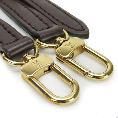 Louis Vuitton Shoulder Strap Leather Brown Gold Hardware For Damier Accessories