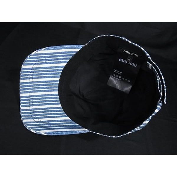 Miu Miu Miu Cotton Cap Hat Listed M Blue — view 3