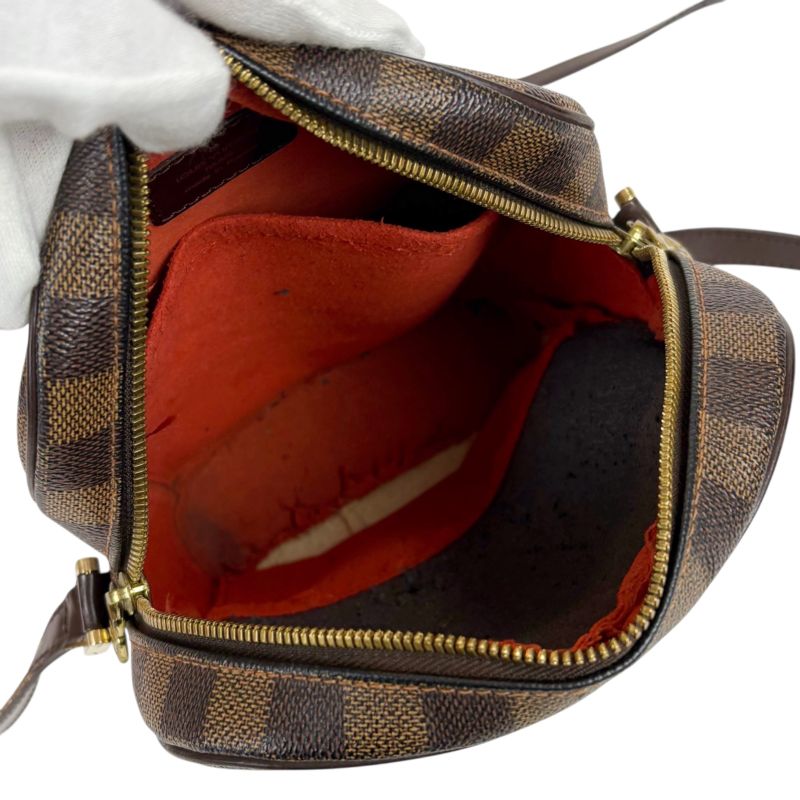 Louis Vuitton Ipanema PM Shoulder Bag Damier Leather Ebène Brown Shoulder