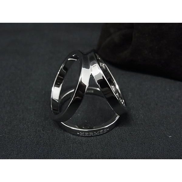 Hermes Trio Scarf Ring Closure Silver