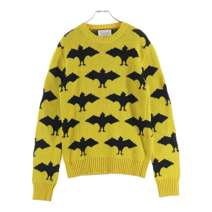 Gucci Wool Knit Sweater Crew Neck Yellow