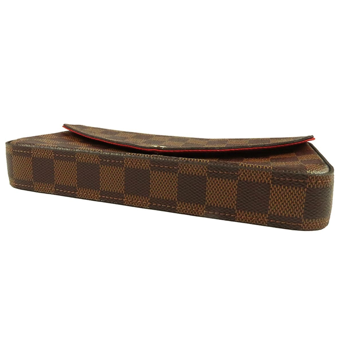 Louis Vuitton Pochette Felicie Brown Damier Canvas Wallet Chain Shoulder Bag — view 3