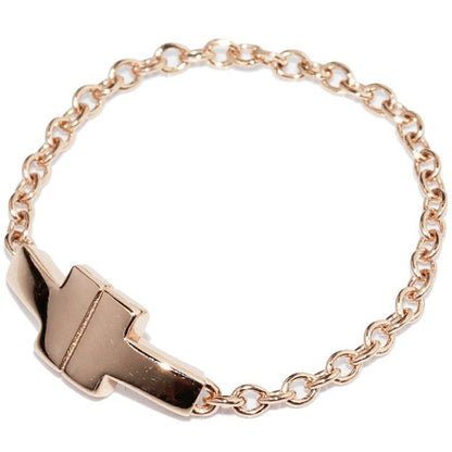 Tiffany & Co Ring 18K Pink Gold TTWO Chain Ring