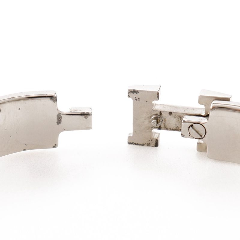 Hermes Click H PM H Bracelet Metal Silver/pink Ladies 36.2g Bangle