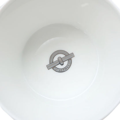 Hermes Tableware Chaine D'ancre Morning Cup and Saucer Porcelain Platinum