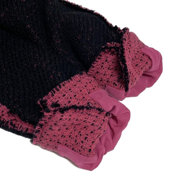 Chanel Jacket Size 36 S Women - P73610 Black And Pink Long Sleeves / Collarless