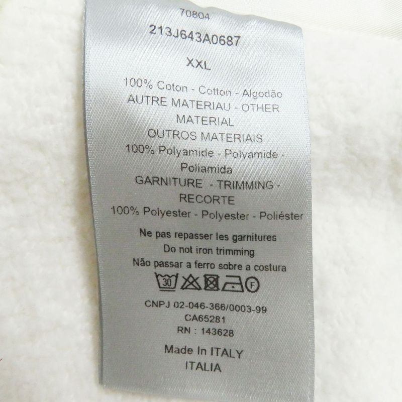 DIOR×sacai DIOR Homme Sacai 213j643a0687 Logo Patch Lined Sweatshirt/trainer