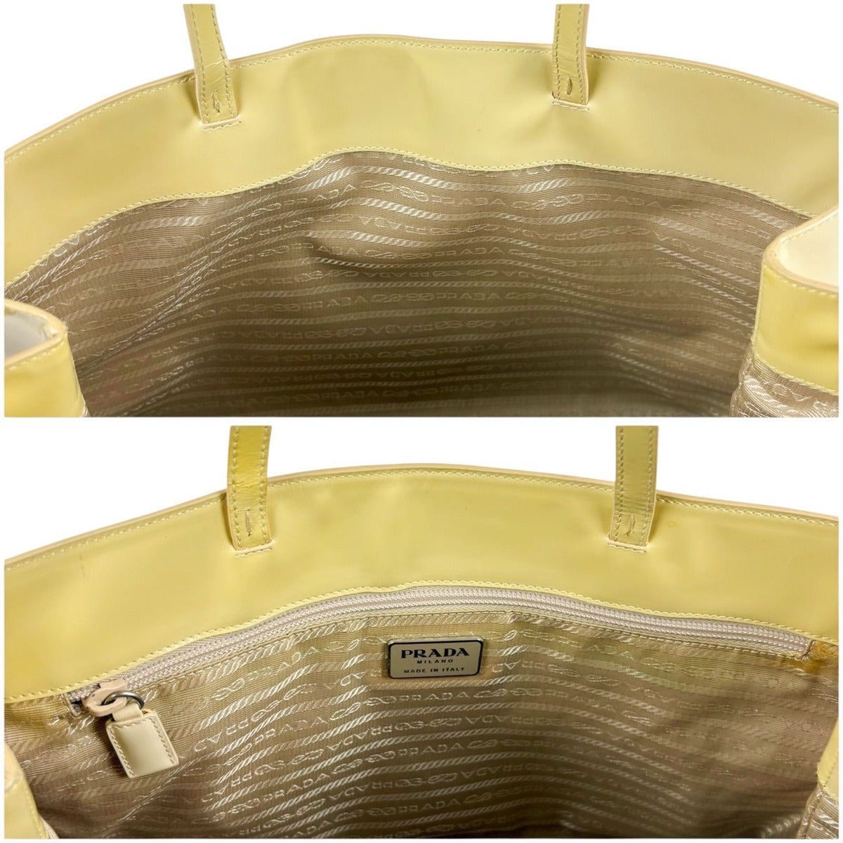 Prada Tote Logo Totes Cream — view 7