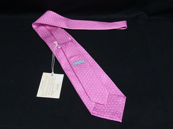 Bvlgari 100% Silk All-over Pattern Tie Business Men's Pink Bp4045