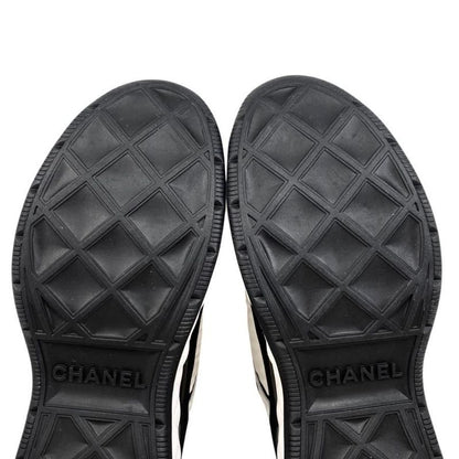 Chanel Sneakers Coco Mark G39982 Y56536 K5850 38 Size Fabric Suede Black White