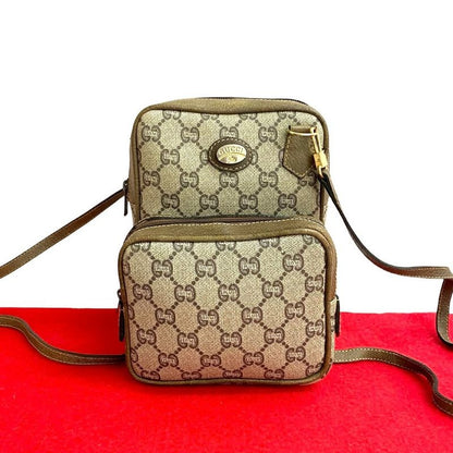 Gucci Vintage Plus Logo Hardware Leather Mini Shoulder Bag