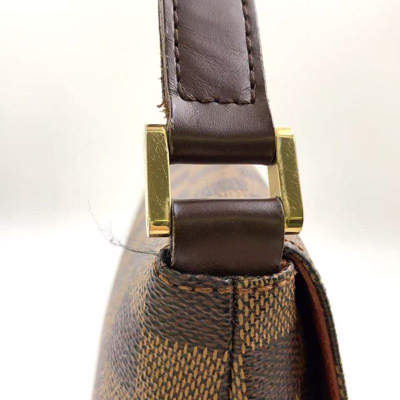 Louis Vuitton Musette Damier Ebene Damier Ebene Leather × PVC Brown Shoulder