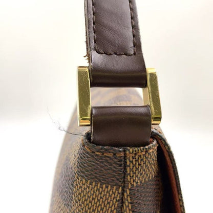 Louis Vuitton Musette Damier Ebene Damier Ebene Leather × PVC Brown Shoulder
