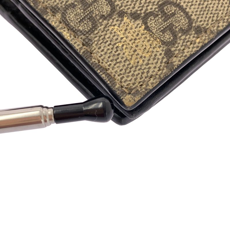 Gucci | 508757 Total Pattern Bee GG Supreme Compact Wallet Unisex | Beige |