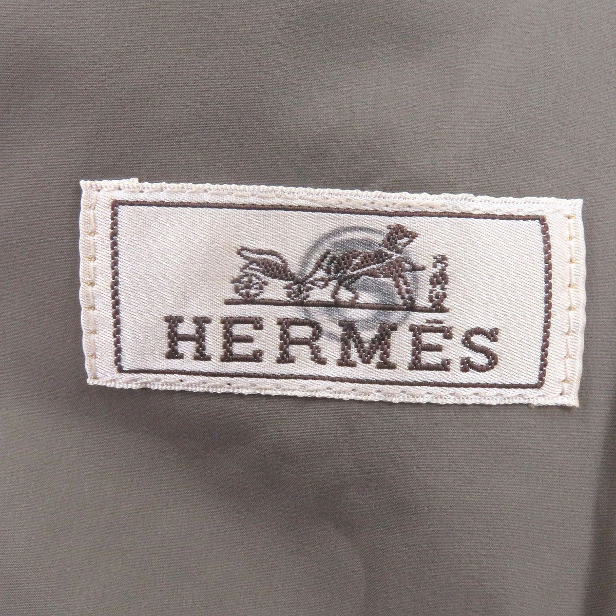 Hermes Panel Packable Windbreaker Jacket Terracotta Gray 46 Made — view 7