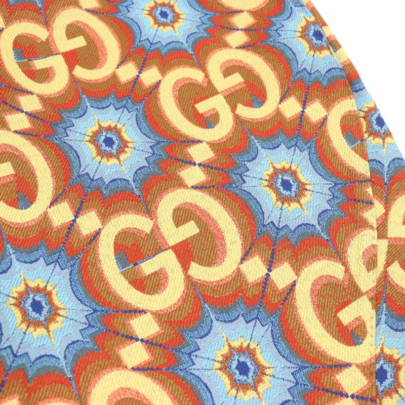 Gucci 675277 Z8asy GG Kaleidoscope Equestrian Inspired Lambleather Used Pants