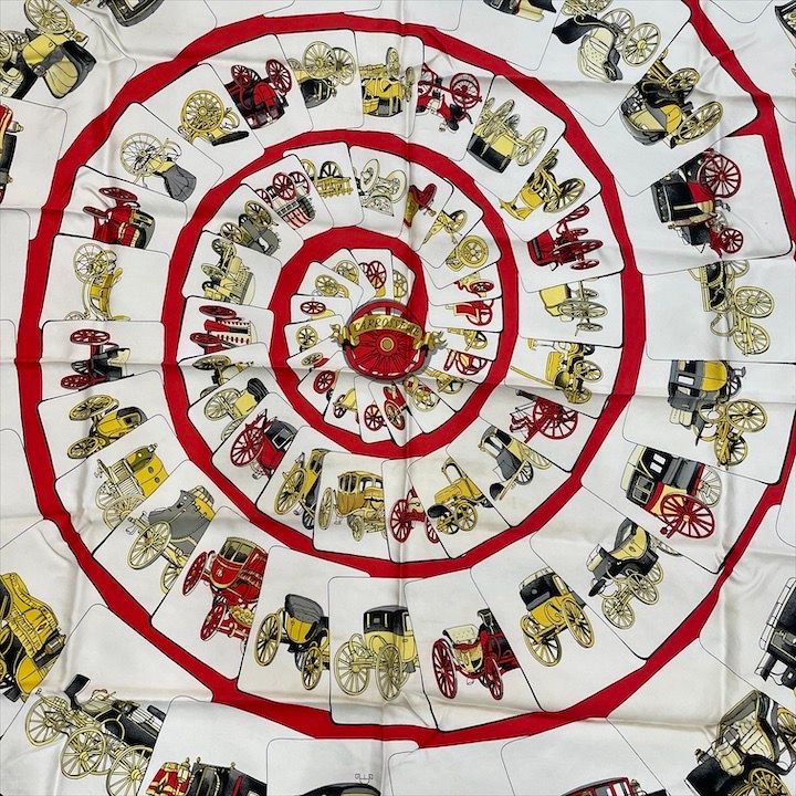 Hermes Carre 90 Large Scarf Shawl Silk Soie White