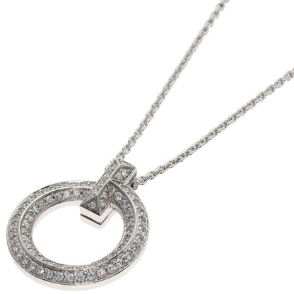 Tiffany & Co. T One Full Diamond Necklace 18K White Gold