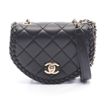 Chanel Shoulder Bag Quilted Mini Black Leather Chain