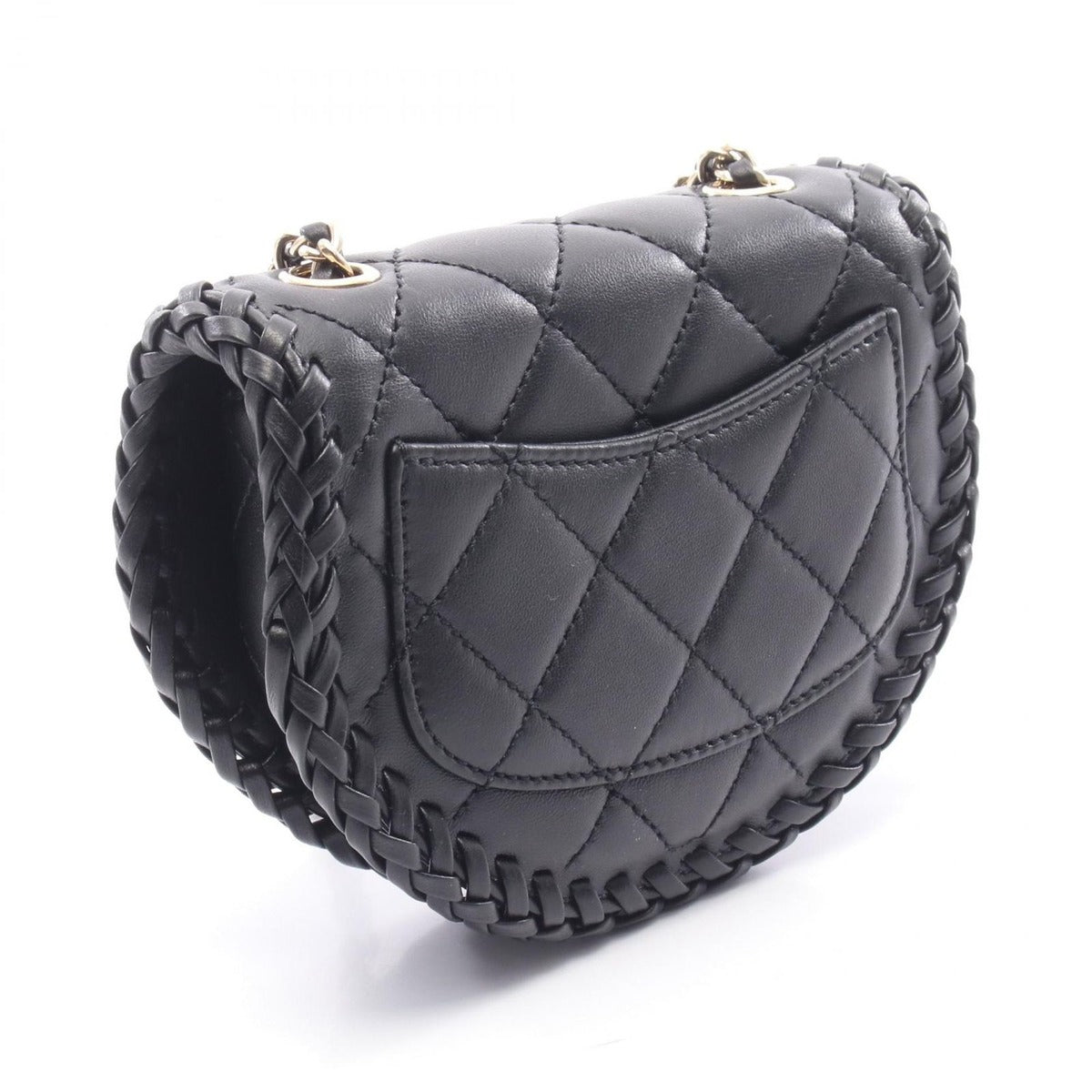 Chanel Shoulder Bag Quilted Mini Black Leather Chain — view 2