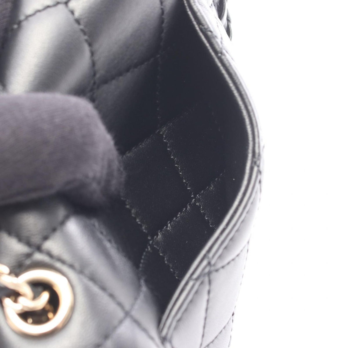 Chanel Shoulder Bag Quilted Mini Black Leather Chain — view 6