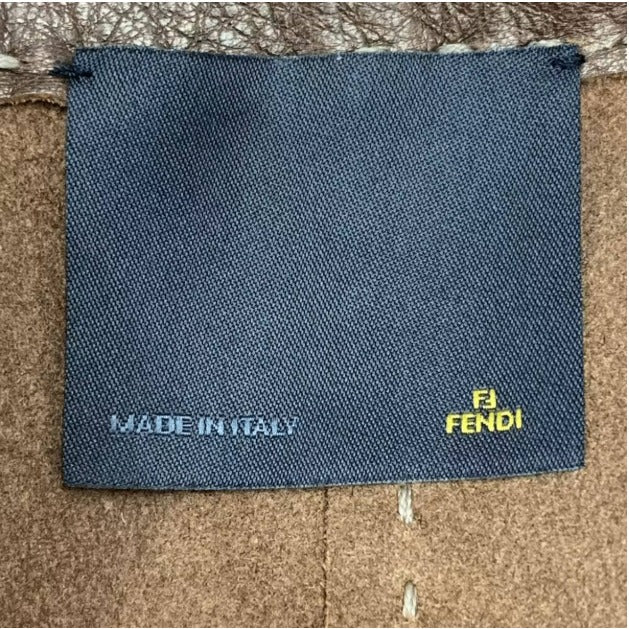 Fendi Jacket Leather Brown 42 — view 5
