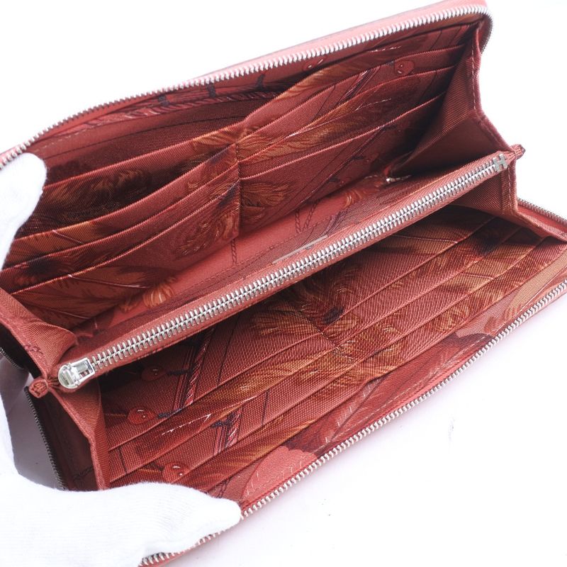 Hermes Azap Silk Inn Long Vaux Epson Rose Jaipur Pink T Ladies Long Wallet
