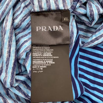 Prada Men's Long Sleeve Cut and Sewn Long T-Shirt Suze XL Blue